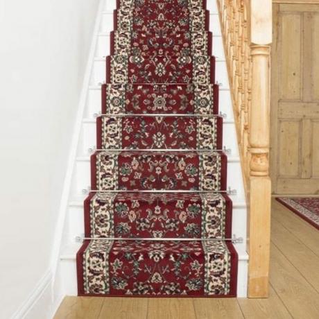 Corredores de escalera rojo persa