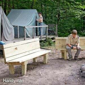 كيفية بناء مقعد نار المعسكر