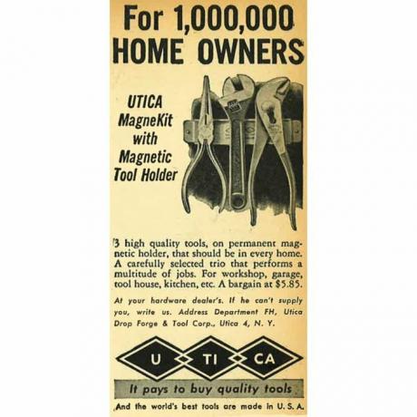 Een vintage advertentie voor een magnetische gereedschapshouder | Bouw Pro-tips
