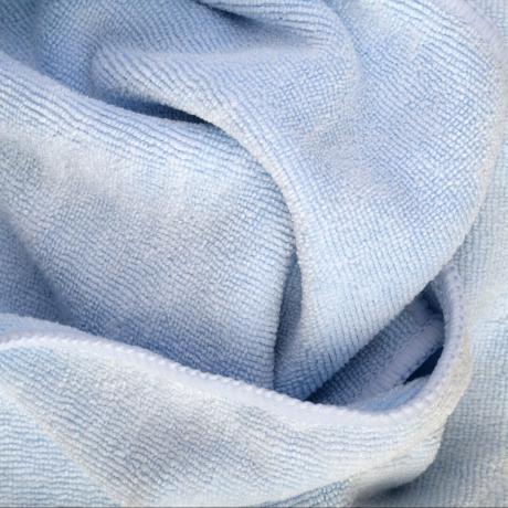 ผ้าเช็ดทำความสะอาดไมโครไฟเบอร์ สีฟ้า