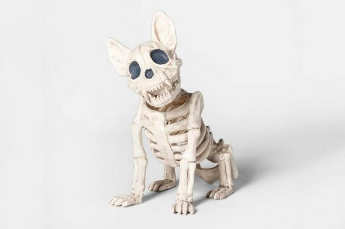 mål spöklik dekor dekorationer fransk bulldog frenchie skelett