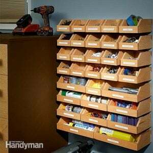 Planos de estanterías de garaje: organizador de hardware