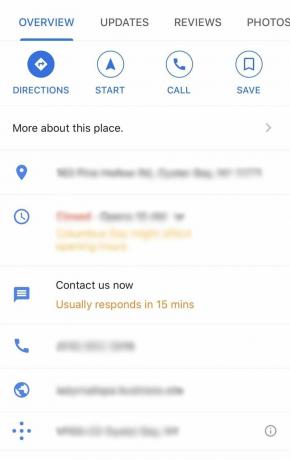 „Google“ žemėlapių kontaktas