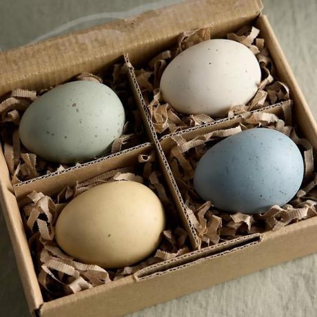 Gespikkelde decoratieve eieren, set van 4 Ecomm Anthropologie.com