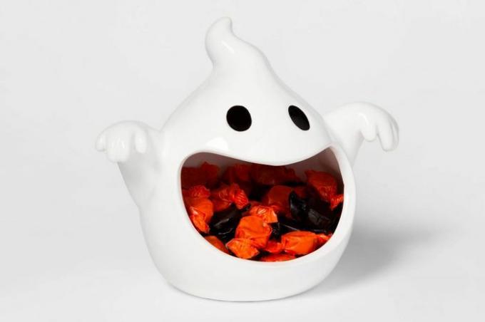 upiorny cel wystrój dekoracje halloween duch miska na słodycze
