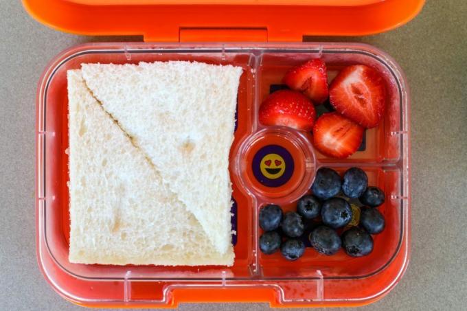 Repas sains de boîte à lunch pour les enfants. 