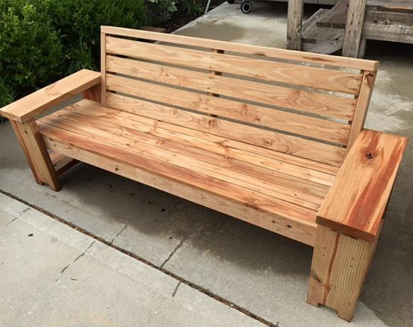 მკითხველის პროექტი patio bench combo
