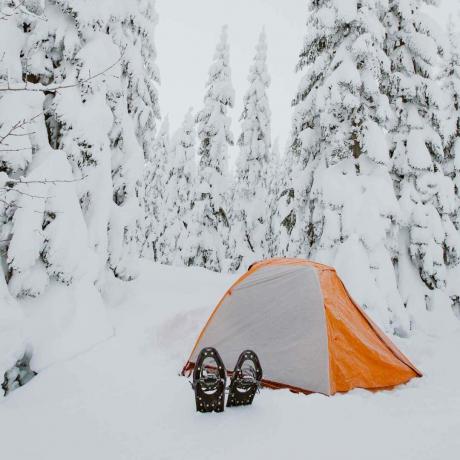 Camping e raquetes de neve 