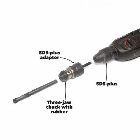 rotacijska vs čekić bušilica sds-plus adapter