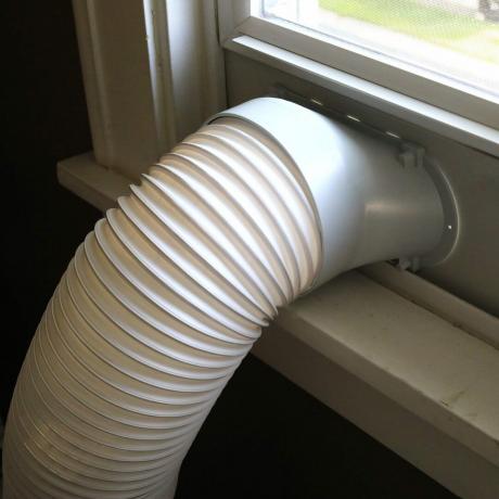 Tubo di scarico flessibile e flangia della finestra per il raffreddamento del condizionatore d'aria