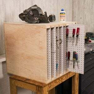 Workshop Saturday Morning: How To Build a Sliding Pegboard Storage System