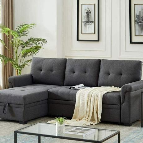 Lilola Home Lucca Reversible Sectional Sofa Couch Ecomm через Amazon.com