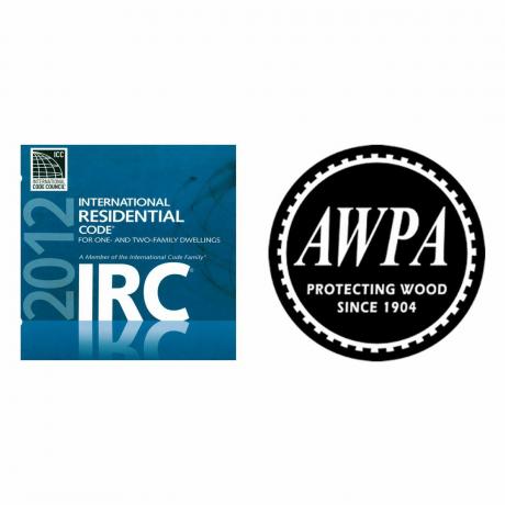 Logo du Code résidentiel international et logo AWPA | Conseils de pro de la construction