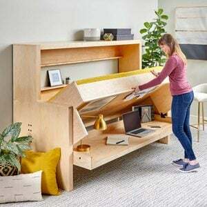Как построить кровать Мерфи, которая легко трансформируется в письменный стол