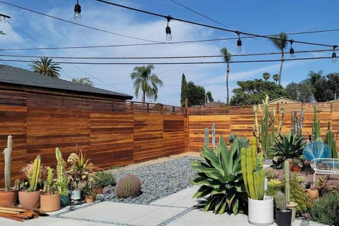 Pannelli di recinzione in legno Courtesy @urban Design La Via Instagram