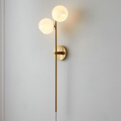 Staggered Glass 2 조명 플러그 인 Sconce Ecomm Westelm.com