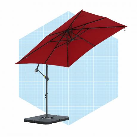 Paraguas voladizo del patio de Mondawe