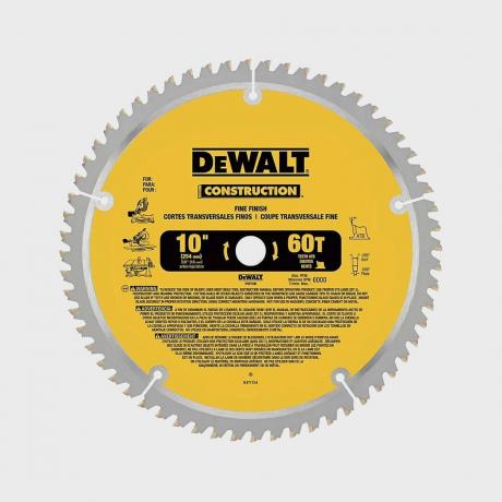 Полотно для торцовочной пилы общего назначения Dewalt Construction 10-дюймовое полотно с 60 зубьями 