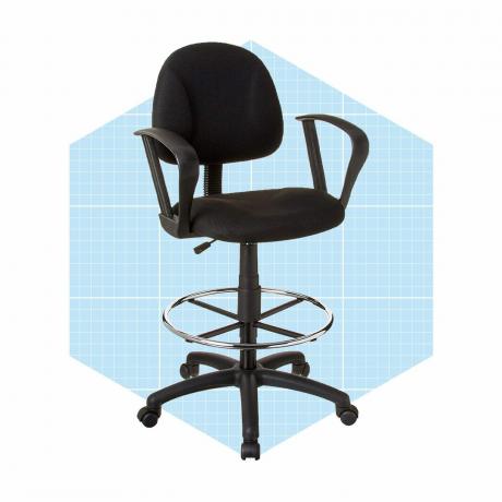 Amazon.com: Boss Office Products Silla de dibujo ergonómica con brazos de bucle Ecomm: Home & Kitchen