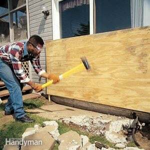 Como remover e substituir uma pequena almofada de entrada de concreto