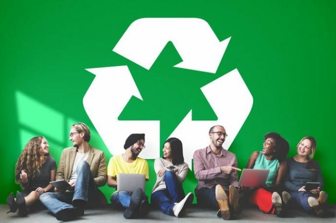 Recycle groen milieubehoud Eco-concept