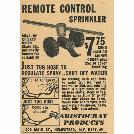 Um anúncio de um sprinkler de controle remoto | Dicas profissionais de construção