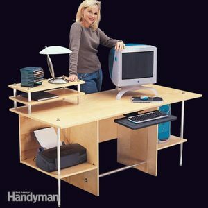 Једноставан модеран рачунарски сто