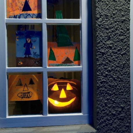 Halloween fönsterdekorationer