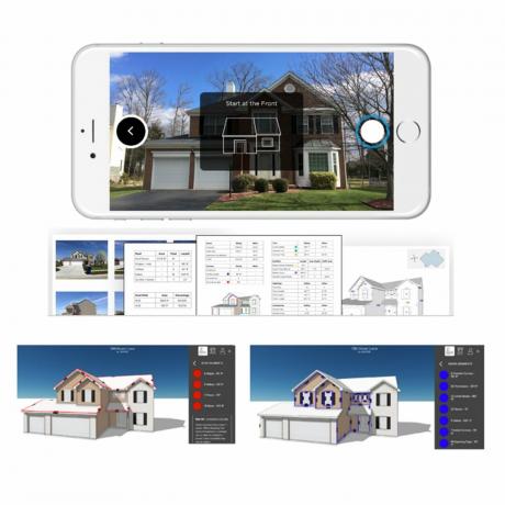 Capturas de tela de um aplicativo para orçamentos domésticos | Dicas profissionais de construção