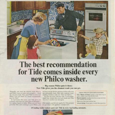 Vintage Philco çamaşır makinesi reklamı