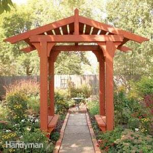Hoe maak je een houten frame tuin prieel te bouwen?