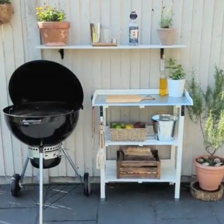 Station de barbecue recyclée via @ Make Space Instagram