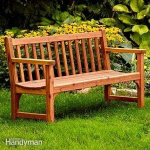 Postavte si klasickú záhradnú lavicu pre domácich majstrov s konštrukciou hmoždinky