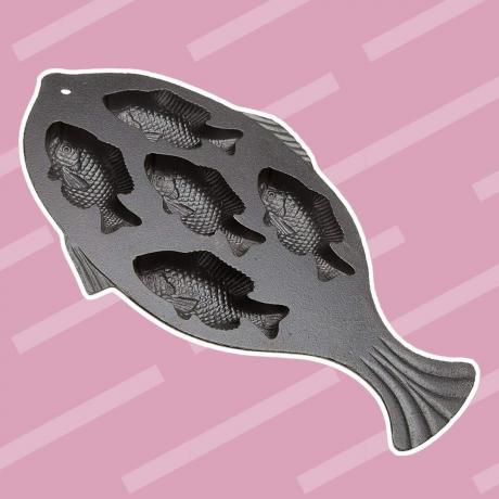 Ferro fundido de impressão de peixe