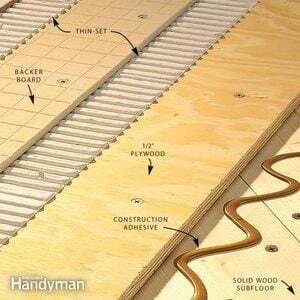 Come installare il pannello di supporto per piastrelle su un sottofondo in legno