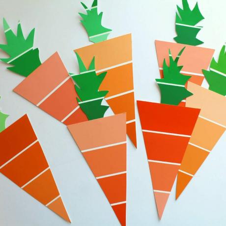 Образец краски Весенние украшения Едок Гирлянда Морковь