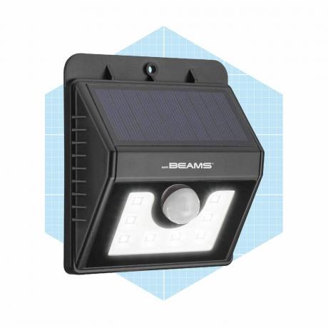 Luz solar de pared con sensor de movimiento de seguridad para exteriores de vigas 