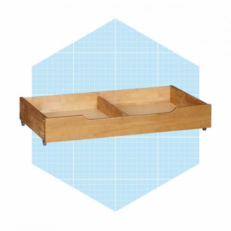 Musehomeinc - Cajón de almacenamiento para debajo de la cama de madera maciza con 4 ruedas para dormitorio Ecomm: Amazon.com.mx: Hogar y Cocina