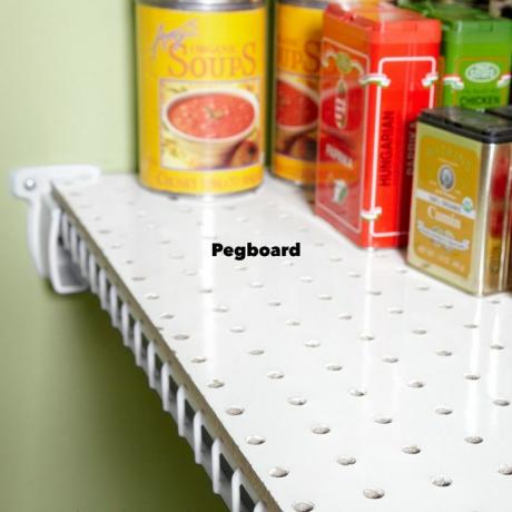 Pegboard draad planken pantry