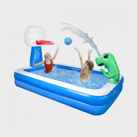 Opblaasbaar zwembad, kinderzwembad met basketbalring en dinosaurussproeier Ecomm Amazon.com