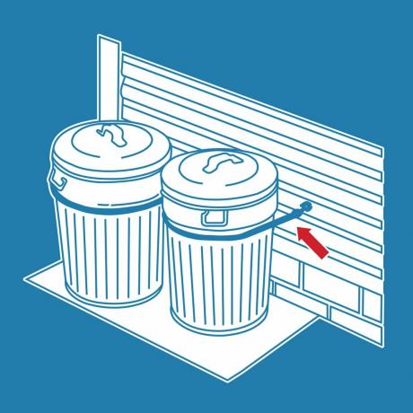 14 tips og triks for søppeldunker: Ingen tips søppelbøtte sikringskabel