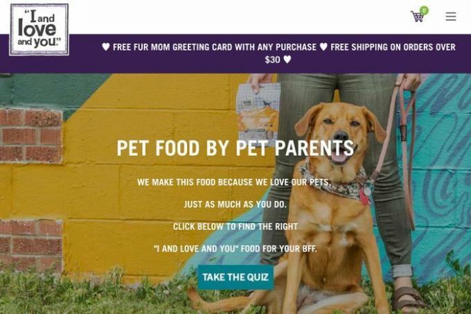 Alimentos, golosinas y suministros para mascotas: yo, amor y tú