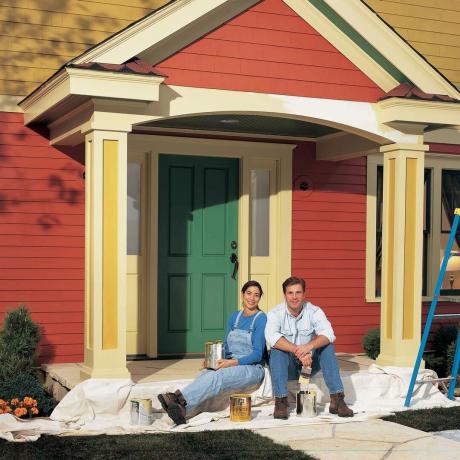 pintura exterior colorida de la casa