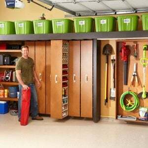Almacenamiento en garaje: estantes deslizantes que ahorran espacio