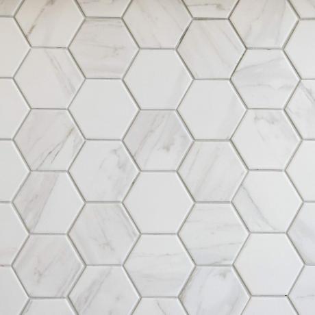 Hexagon marmor fliser