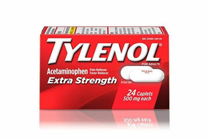 Tylenol Extra Strength Caplets, жаропонижающее и обезболивающее, 500 мг, 24 Ct. 