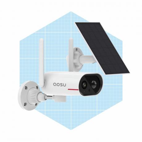 Dekco 1080p Wifi Obrót o 170 stopni Wewnętrzna zewnętrzna kamera bezpieczeństwa zasilana energią słoneczną Ecomm Target.com