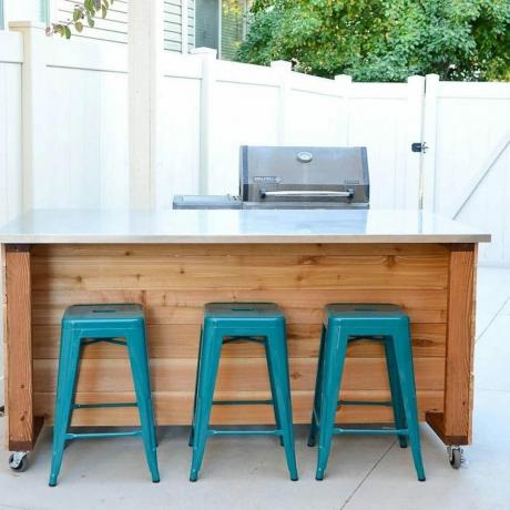 Diy Outdoor Kitchen Bar Island Idee