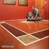 DIY cietkoksnes grīdas: ieklājiet kontrastējošu apmali