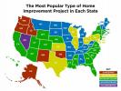 Den mest populære type boligforbedringsprojekt i hver stat